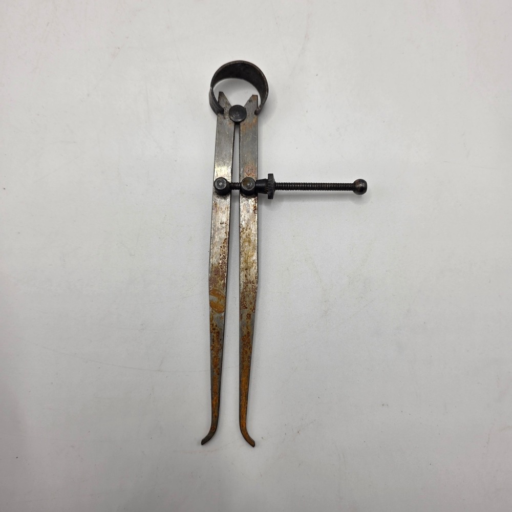 Vintage Inside Spring Caliper Antique‎ Brown Forged Steel Industrial Machinist